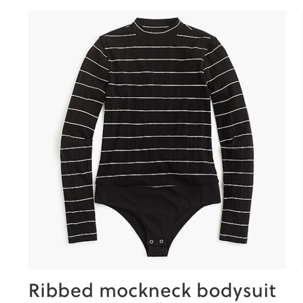 J.Crew Ribbed Mockneck Bodysuit